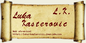 Luka Kašterović vizit kartica